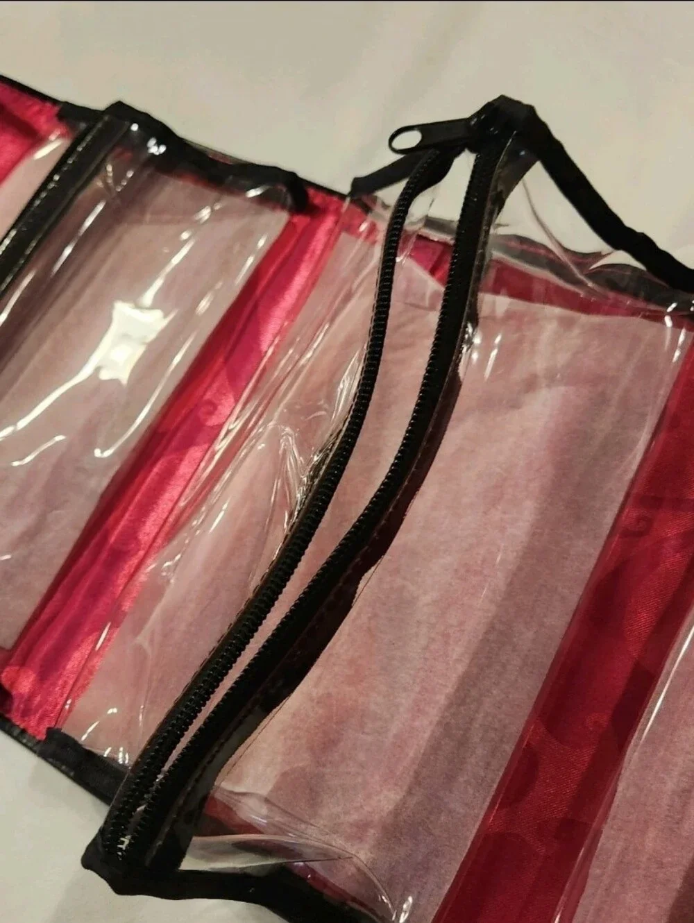 Mary Kay Travel Roll-Up Cosmetic Bag Organizer Black w/Removable Pouches Hanging